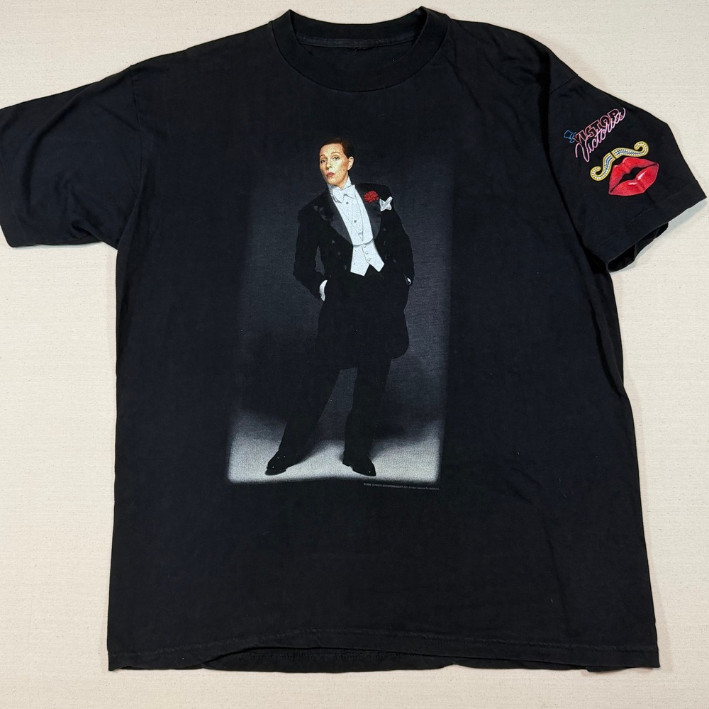 Vintage Victor Victoria Julie Andrews Broadway Musical T-Shirt Black XL 1995